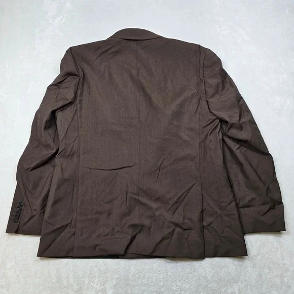 Hugo‎ Boss Double Breasted Suit Mens 40S Pants 36x32 Brown Modern Super 100 NEW
